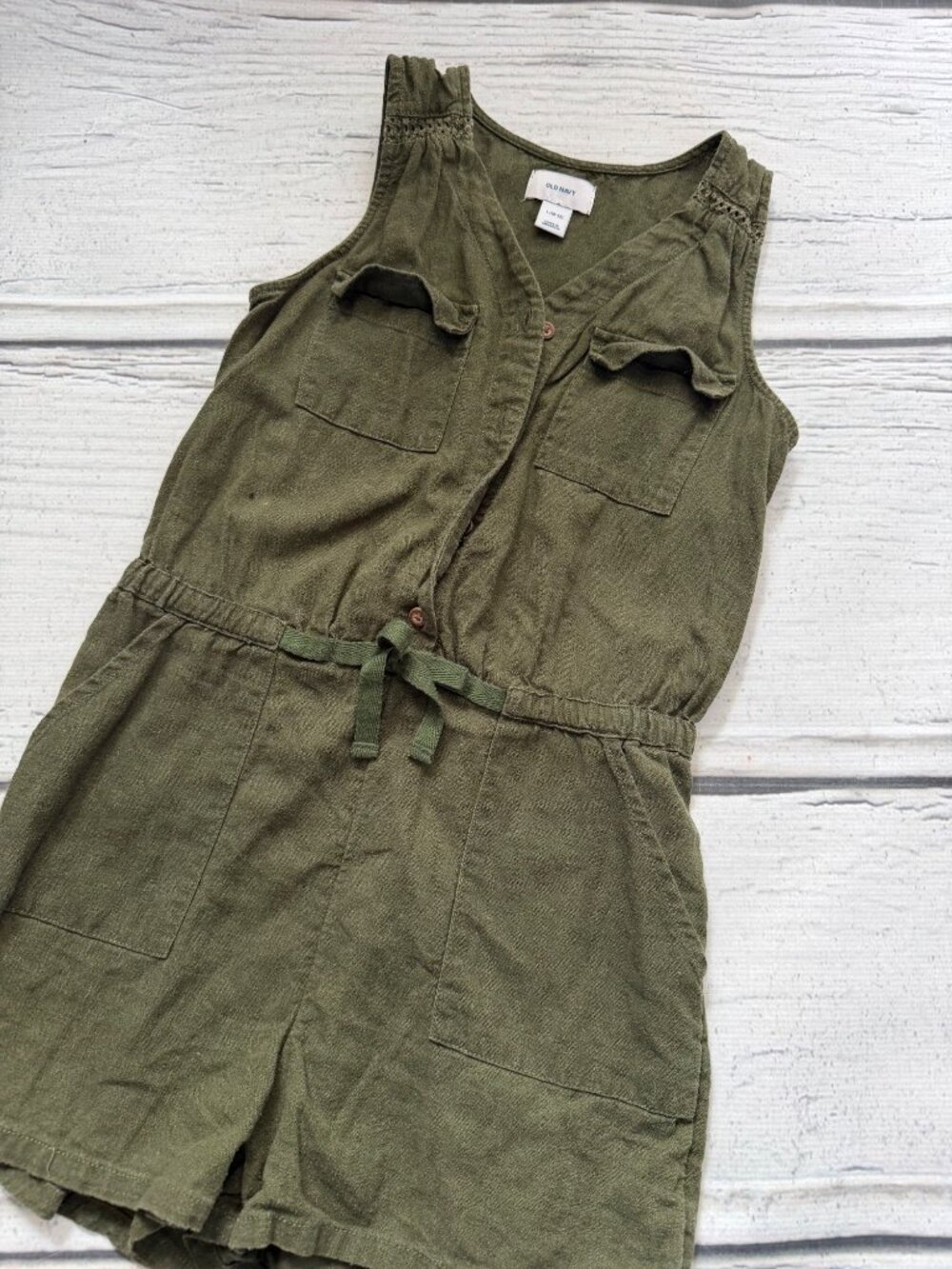 Olive green short rompers